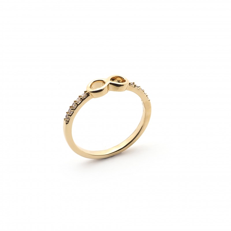 Bague Carador fille plaqué or motif infini