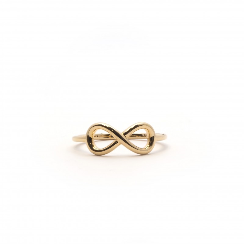 Bague Carador collection Happy motif infini plaqué or