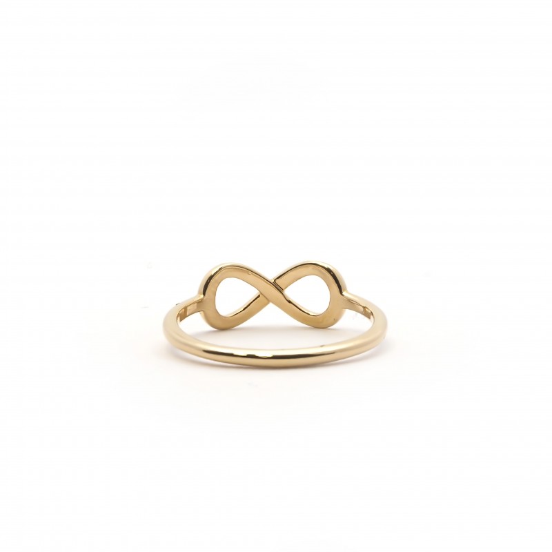 Bague Carador collection Happy motif infini plaqué or