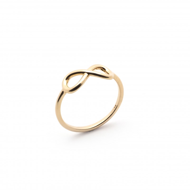 Bague Carador collection Happy motif infini plaqué or