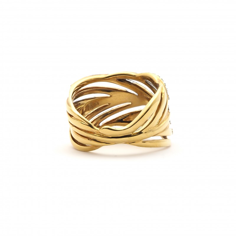 Bague Carador Plume plaqué or