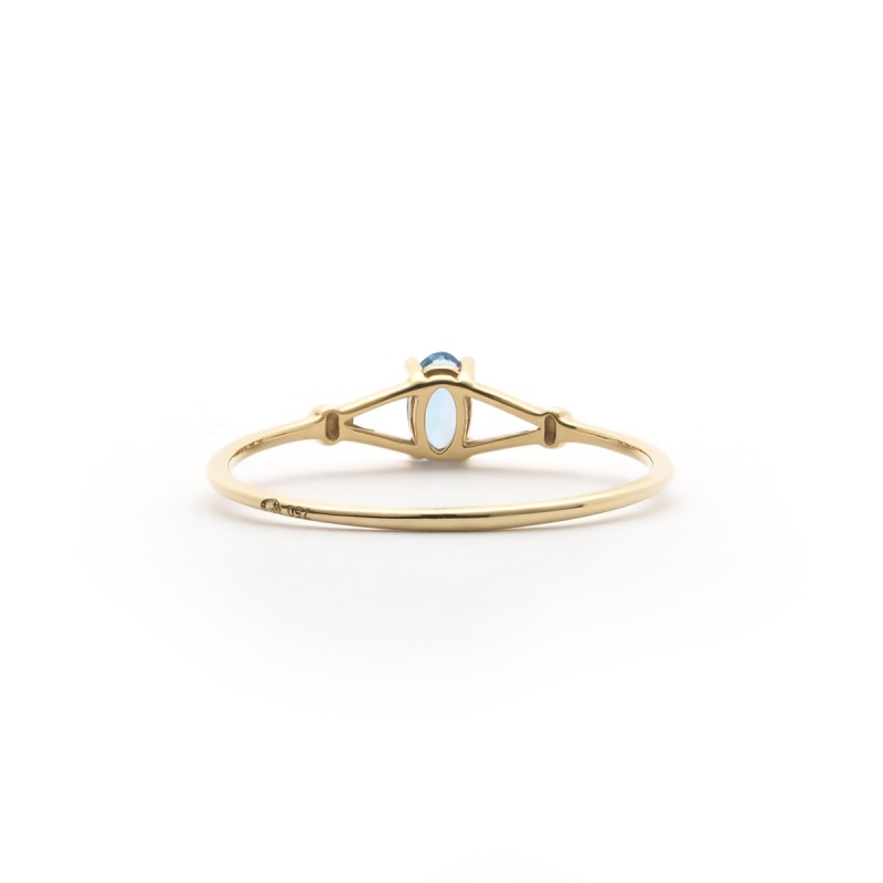 Bague élégance Carador en or jaune 750/000 et topaze