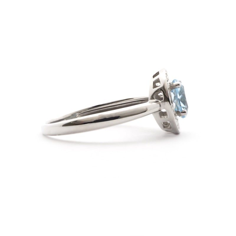 Bague Femme Tanzanite Diamants Pierre Fine en Or 750