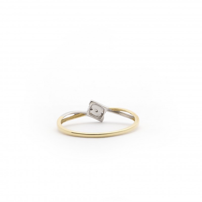 Bague Trilogie Carador en or bicolore 750/000 et diamant