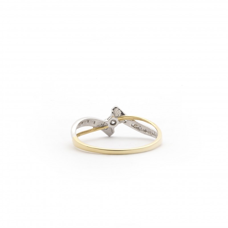 Bague étincelle Carador en or jaune et blanc 750/000 et diamants