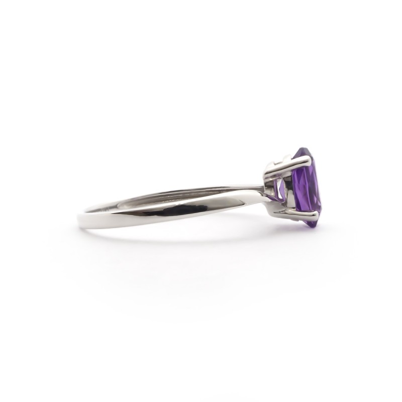 Bague Femme Amethyste Pierre Fine Or 750