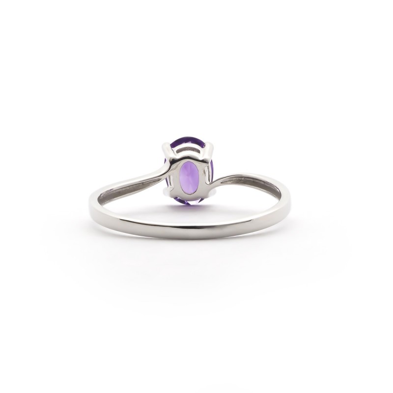 Bague Femme Amethyste Pierre Fine Or 750