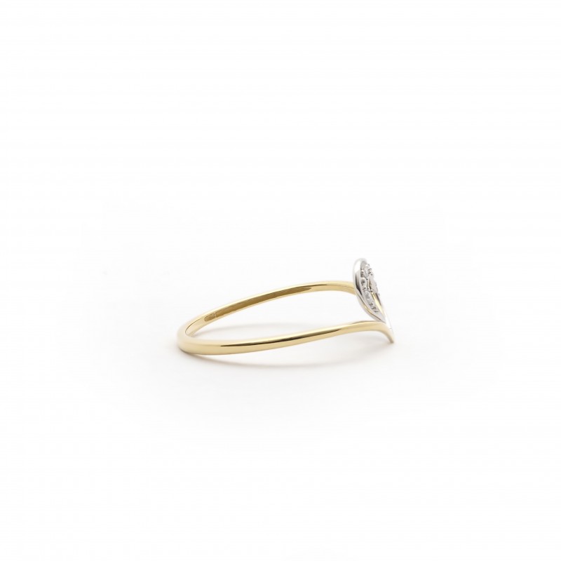Bague Tendresse Carador en or jaune et blanc 750/000 et diamants