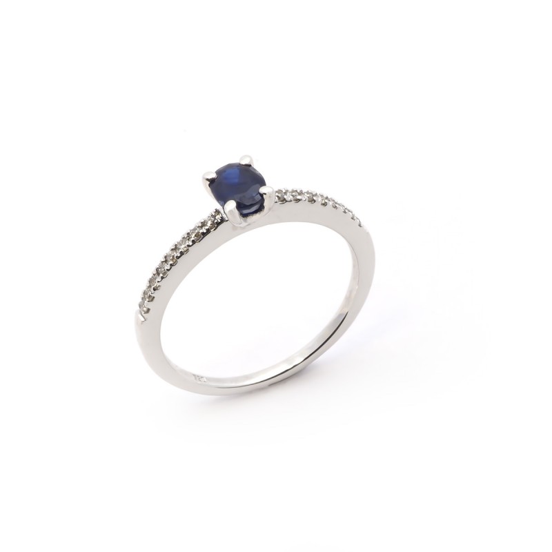 Bague OR 750/000, Diamant 0.18 carats