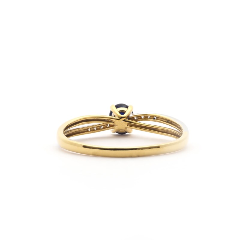Bague Saphir Bicolore 0.09 cts