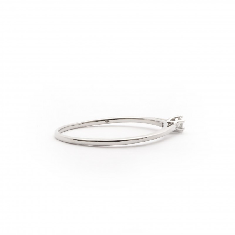 Bague Carador solitaire 6 griffes diamant 0.05 cts en or 750/000
