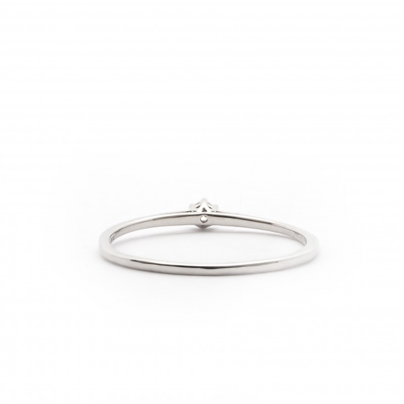 Bague Carador solitaire 6 griffes diamant 0.05 cts en or 750/000