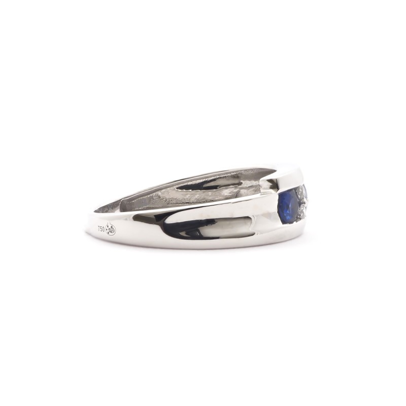 Bague Merveilleuse Carador en or blanc 750/000, Diamant et Saphir