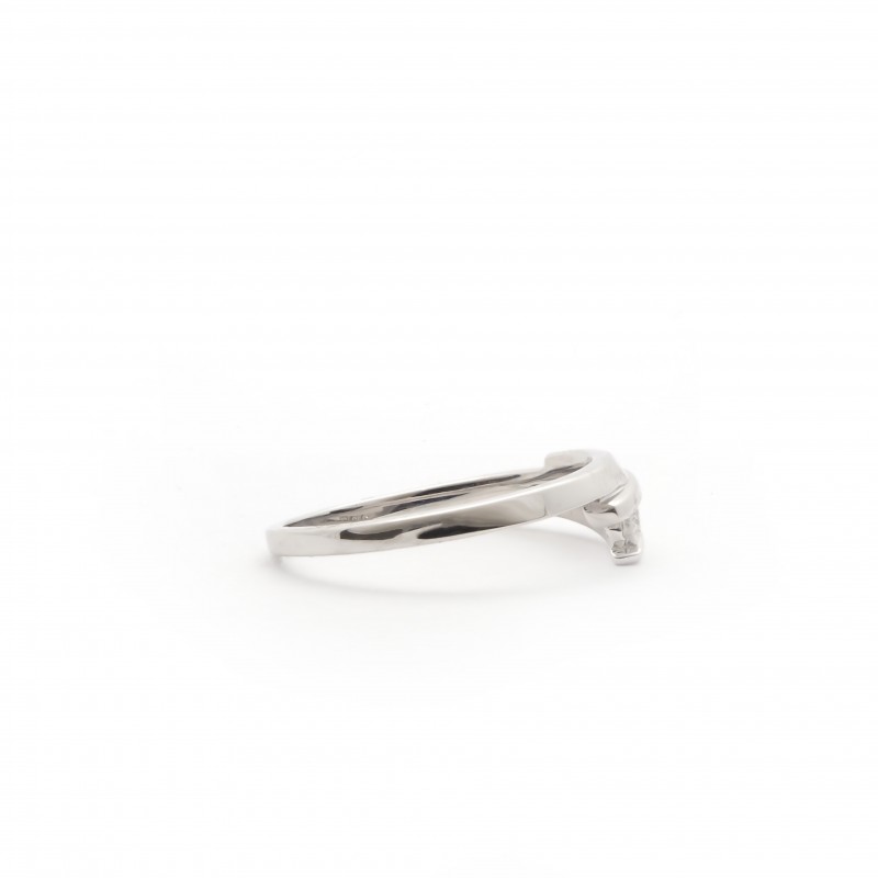 Bague Carador trilogie asymétrique en or blanc 750/000 et diamants