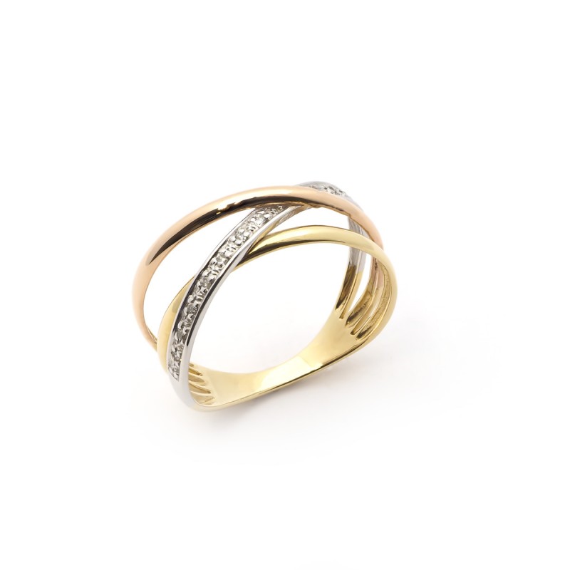 Bague en or 750/000 et diamants 0.44 carats