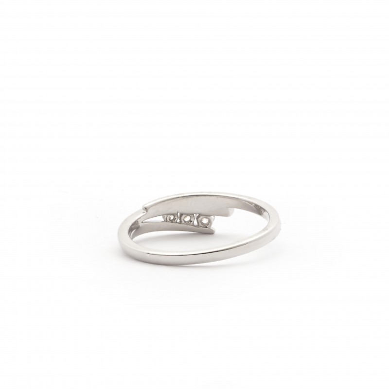 Bague Trilogie Carador en or blanc 750/000 et diamant