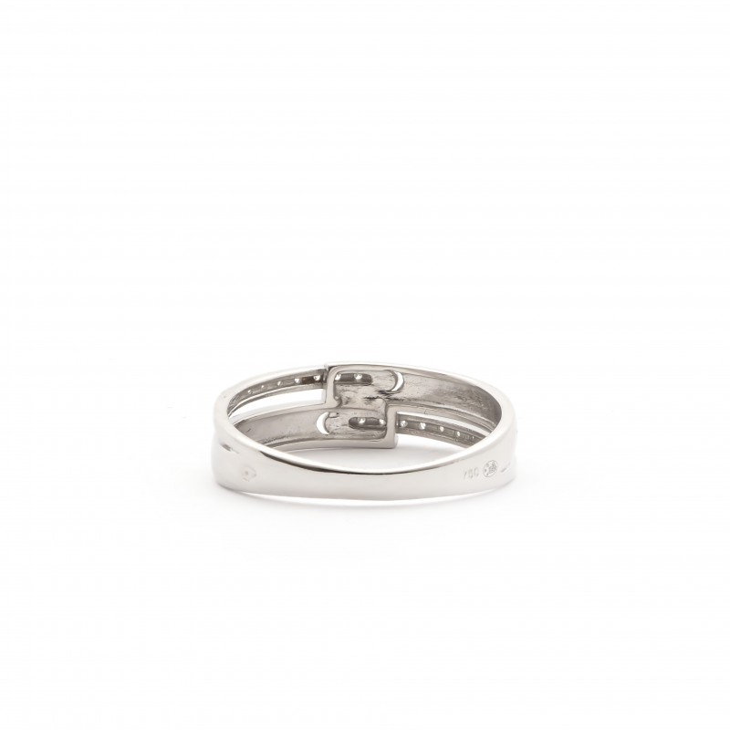 Bague en or 750/000 et diamants 0.12 carats