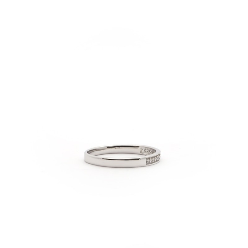 Bague Femme Atelier 17 Ruban large empierré de diamants en or blanc 375/000