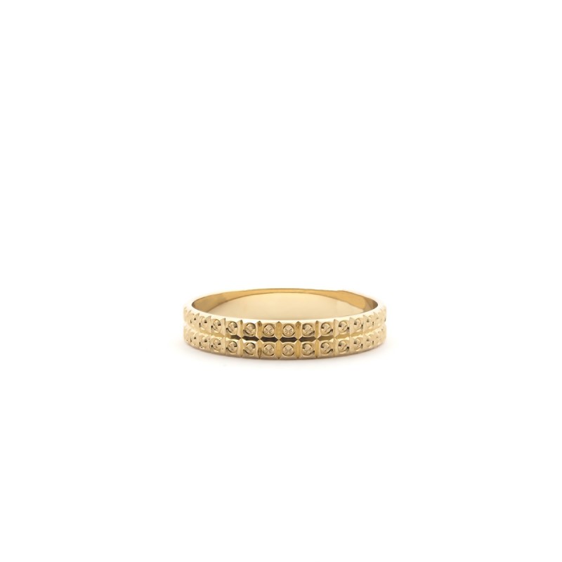Bague type alliance fantaisie Femme Or Jaune 375