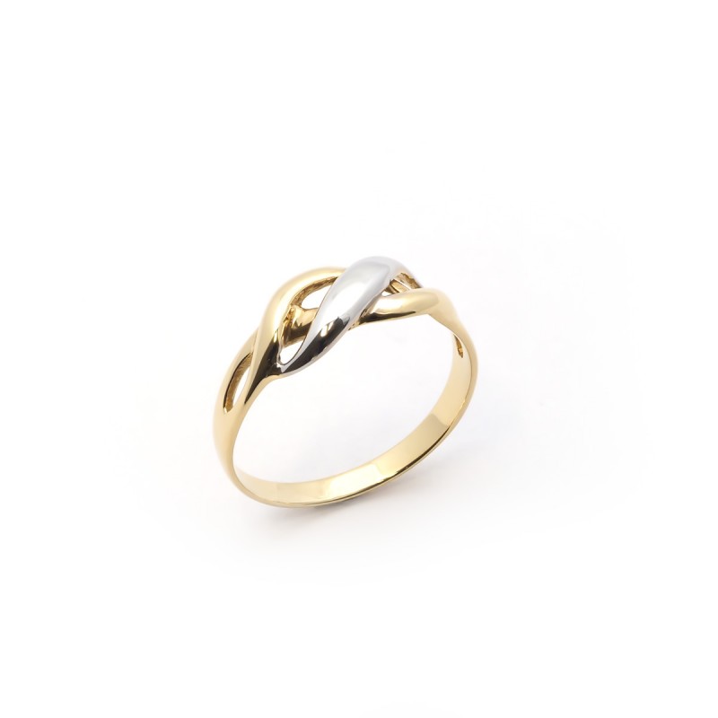 Bague fantaisie bicolore or 750/000