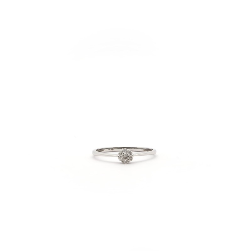 Bague Carador solitaire diamant serti pression en or 750/000