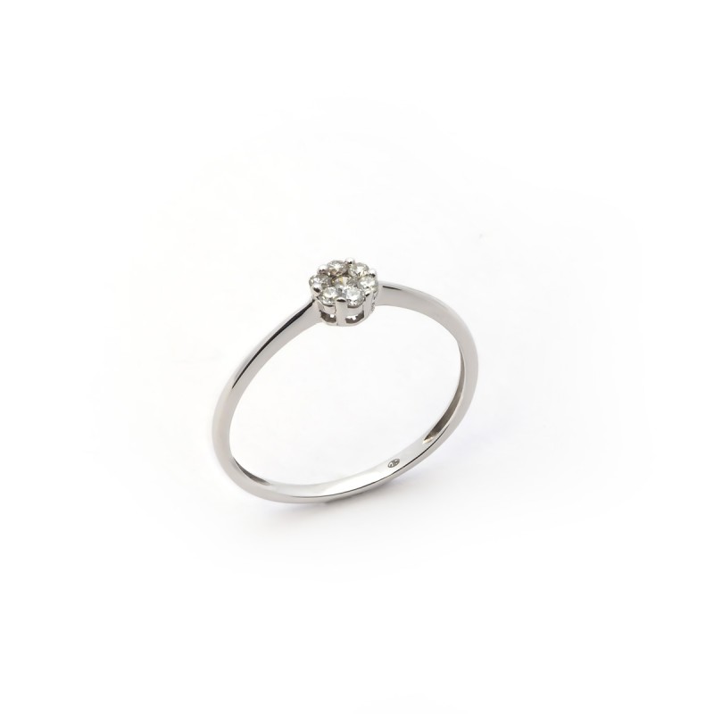 Bague Carador solitaire diamant serti pression en or 750/000