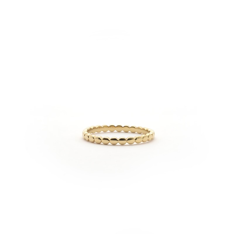 Bague en plaque or CARADOR mini cercle