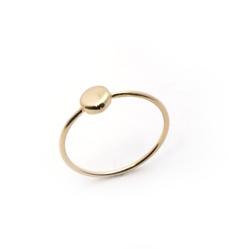 Bague Carador pastille plaqué or