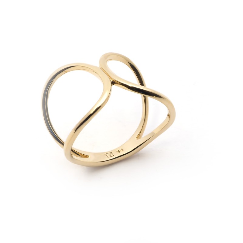 Bague Carador forme papillon plaqué or