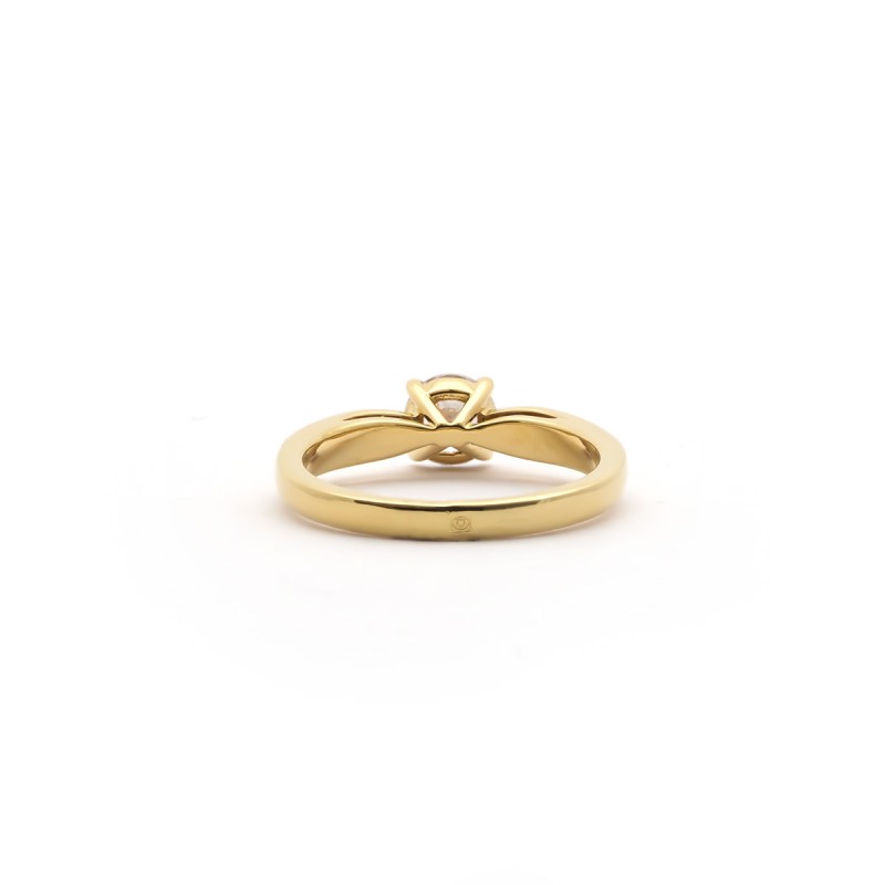 Bague femme  solitaire Carador en  plaqué or et oxyde de zirconium serti 4 griffes