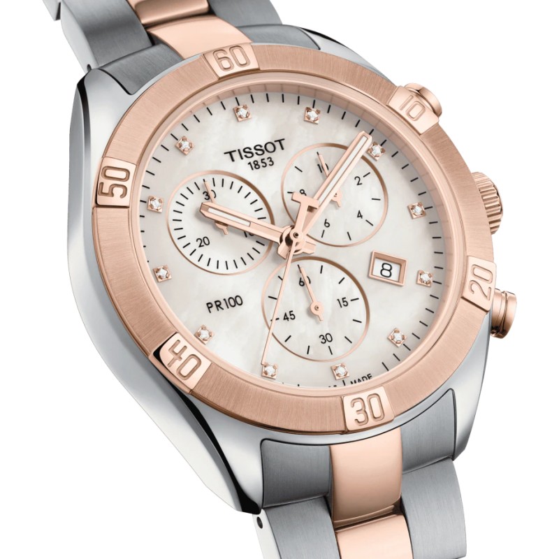MONTRE FEMME TISSOT PR 100 SPORT CHIC CHRONOGRAPH