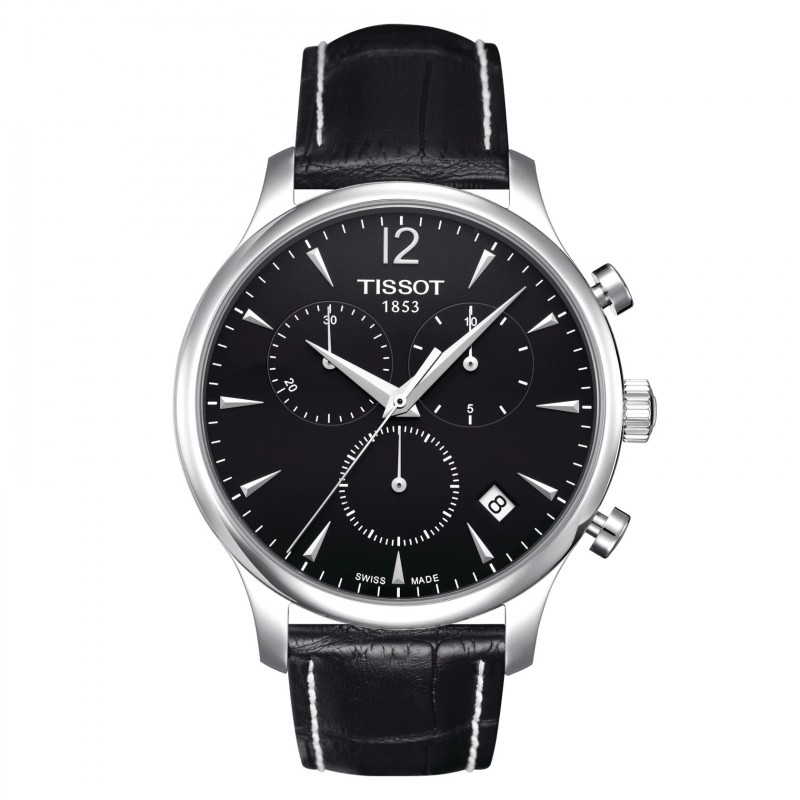Montre Homme Tissot TRADITION CHRONOGRAPH Bracelet en Cuir Noir