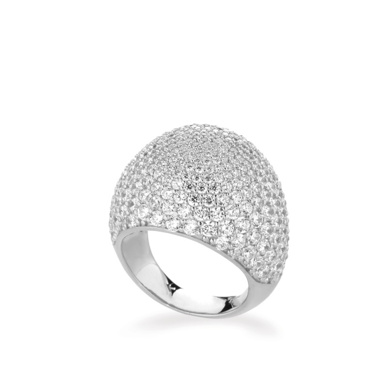 Bague femme Tsar en argent et zircons
