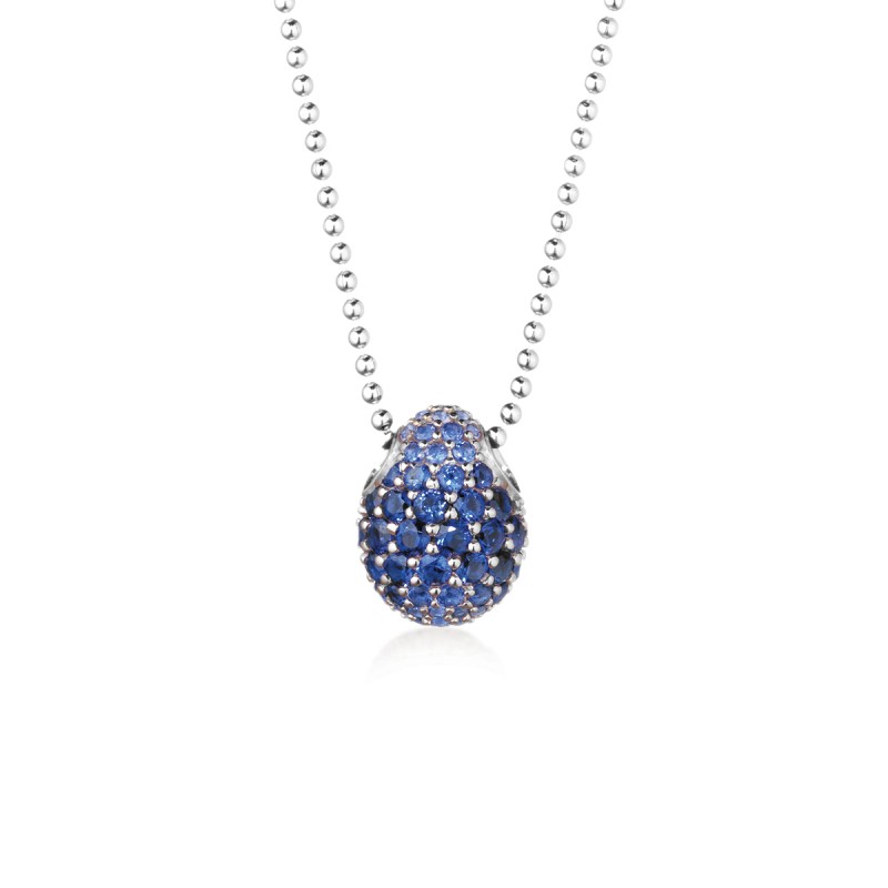 Collier femme blue lake small de la marque Tsar en argent et zircons bleus