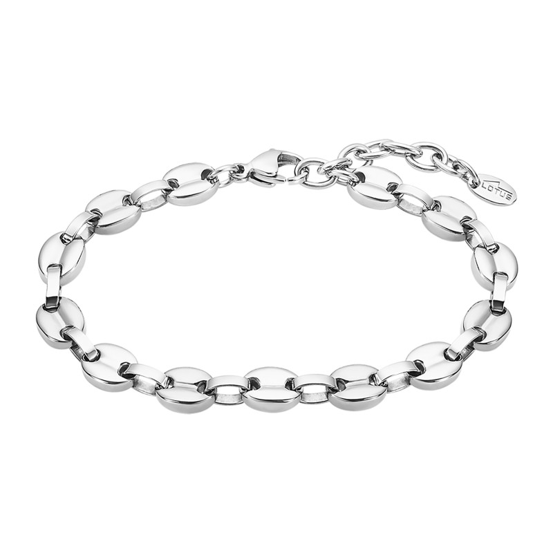 Bracelet femme lotus style en acier couleur argent