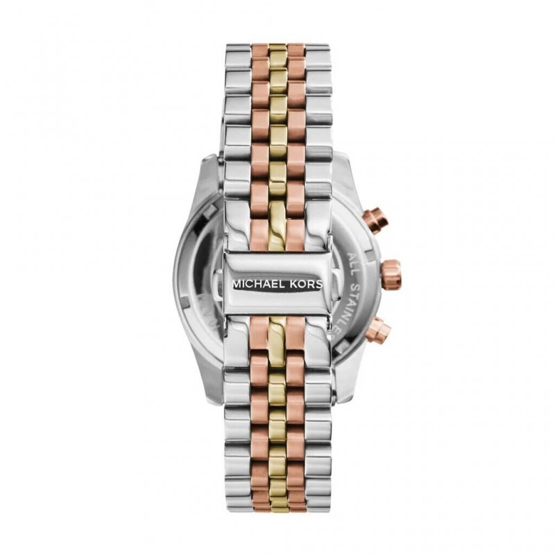 Montre Femme MICHAEL KORS LEXINGTON Bracelet 3 tons OR / ACIER / OR ROSE