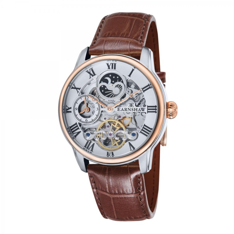 MONTRE HOMME EARNSHAW COLLECTION LONGITUDE MARRON