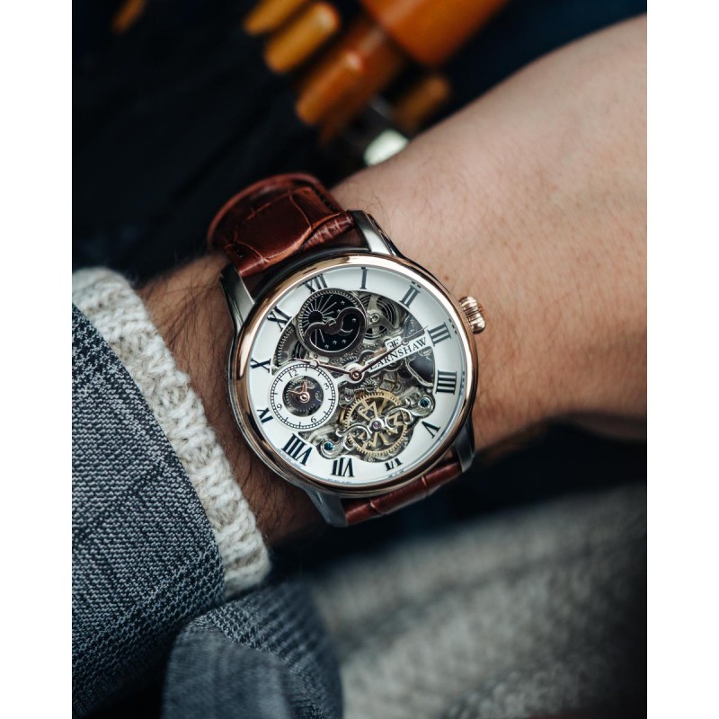 MONTRE HOMME EARNSHAW COLLECTION LONGITUDE MARRON