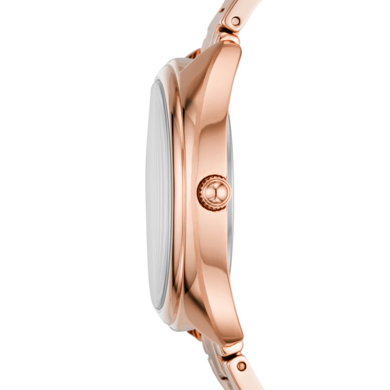 Montre Gabby femme fossil acier doré rose