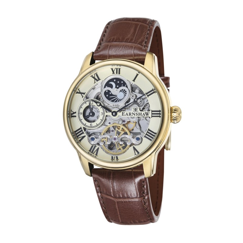 MONTRE HOMME EARNSHAW COLLECTION LONGITUDE MARRON