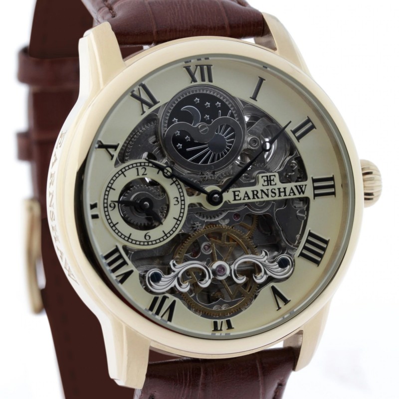 MONTRE HOMME EARNSHAW COLLECTION LONGITUDE MARRON