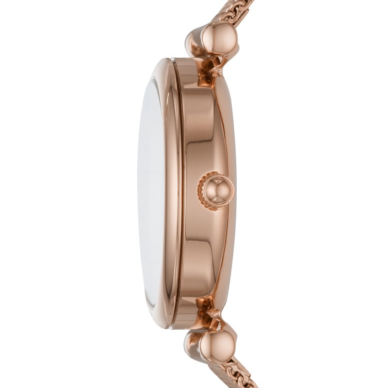 Montre Femme Fossil Mini Carlie acier doré rose