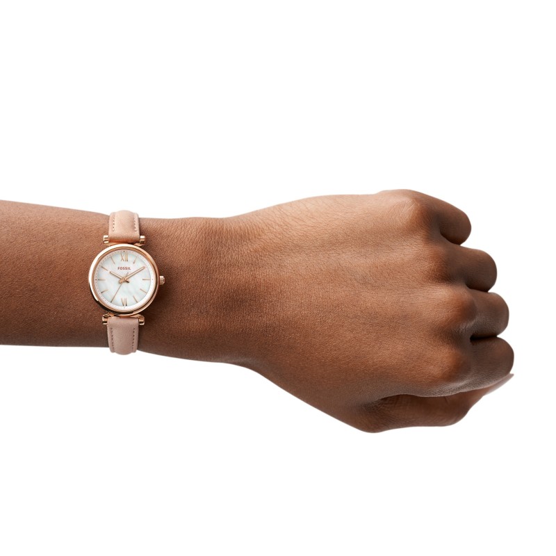 Montre Femme Fossil Mini Carlie CUIR ROSE