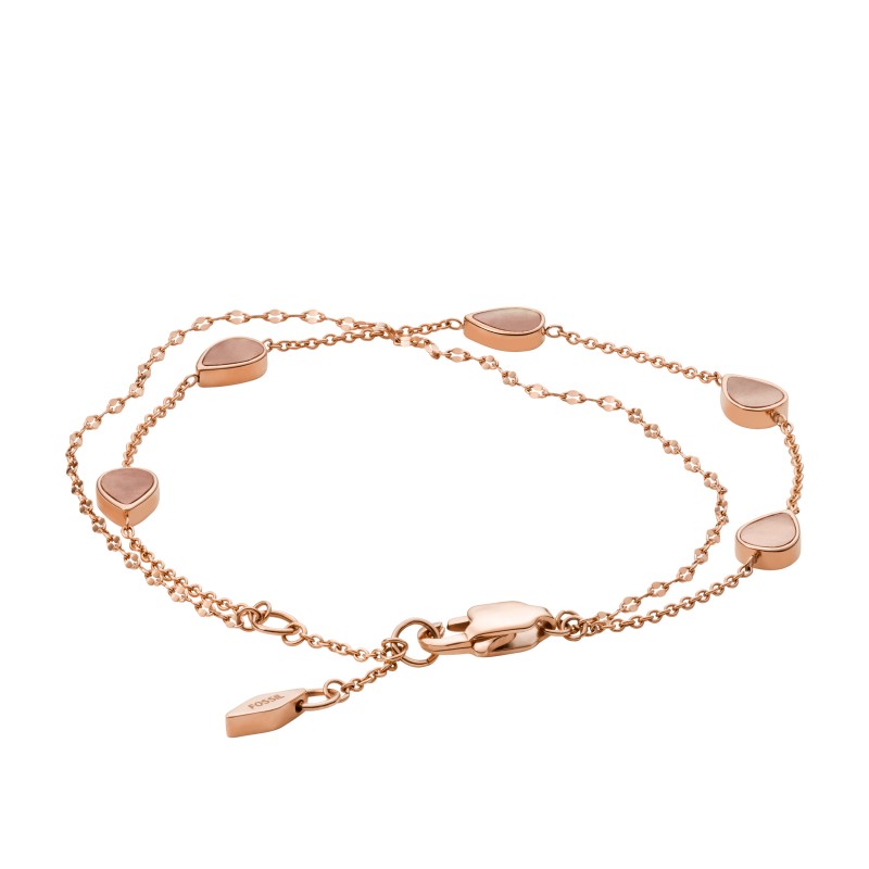 Bracelet Salted Caramel Fossil en acier et nacre