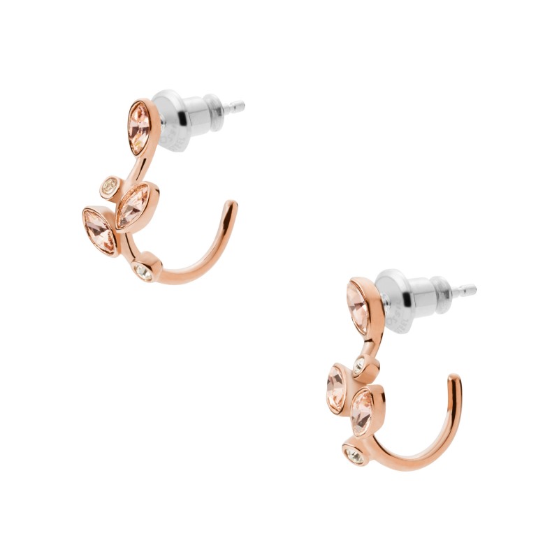 Boucles d'oreilles Fossil en acier