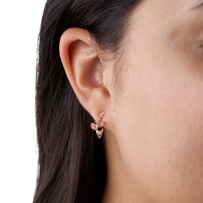 Boucles d'oreilles Fossil en acier