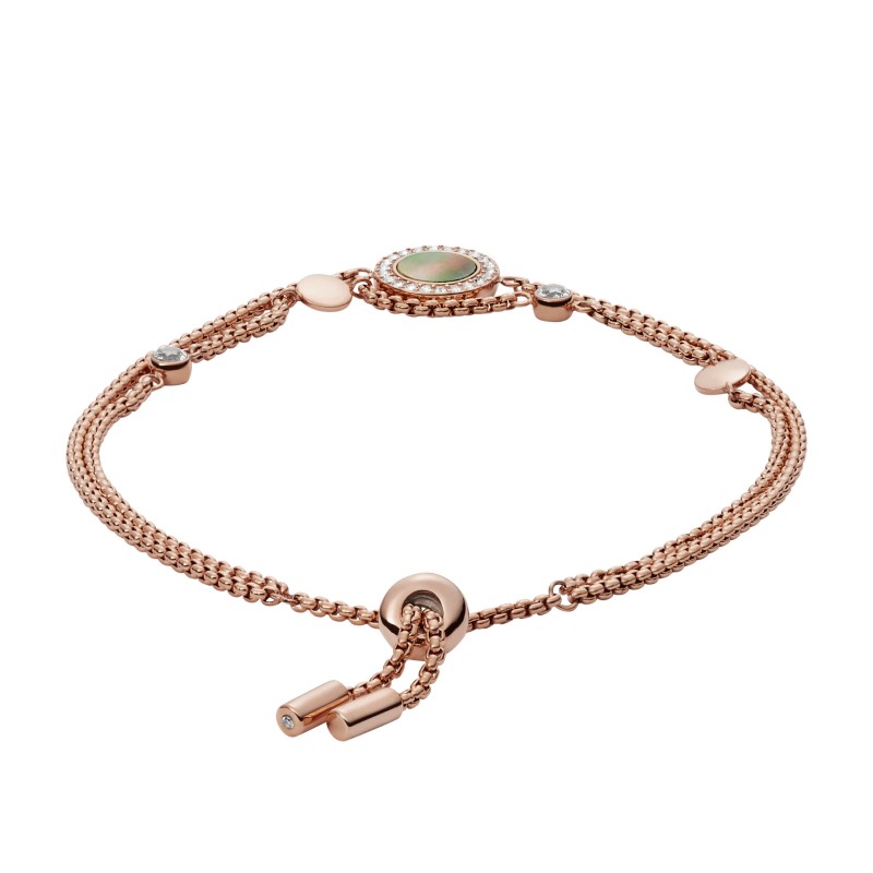 Bracelet Fossil Doré rose et nacre