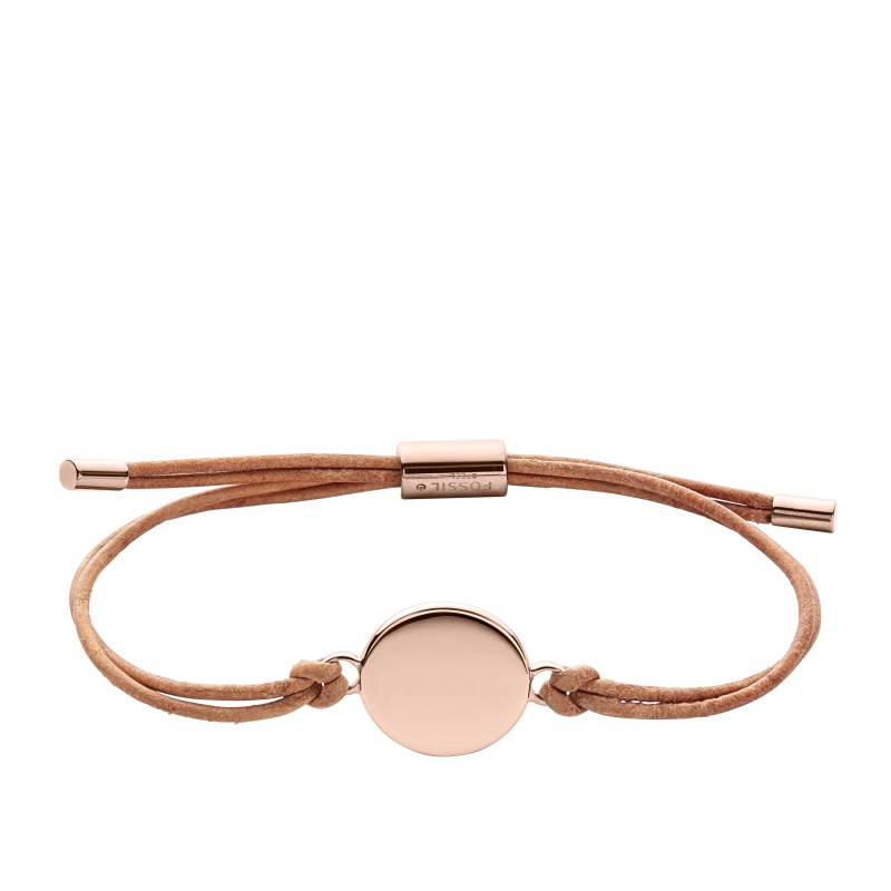 Bracelet Femme Fossil Glitz à chevons doré rose