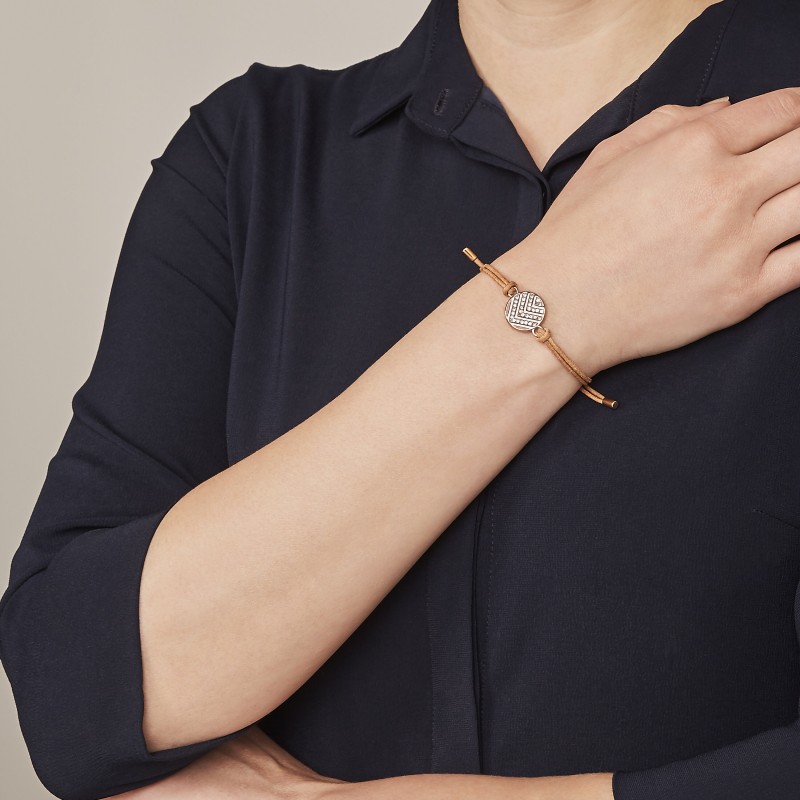 Bracelet Femme Fossil Glitz à chevons doré rose