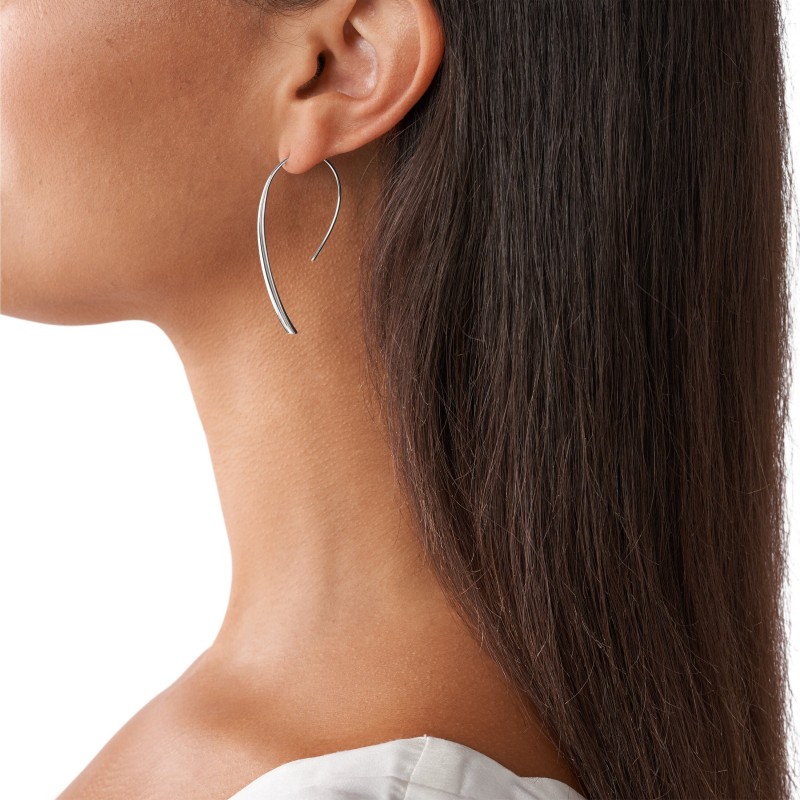 Boucles d'oreilles Fossil biseautées